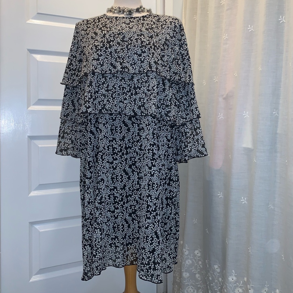 Who What Wear Tiered Ruffle Dress